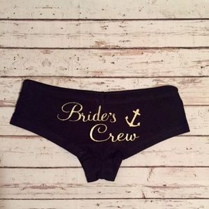 Bridesmaid's gift, Brides crew panties, wedding